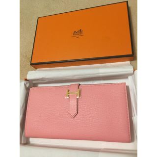 エルメス(Hermes)の新品 エルメス ベアンスフレ ローズコンフェッティ G金具 ゴールド金具(財布)