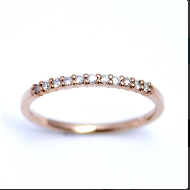 【タグ付き新品】JURER DEUX K10 ダイヤモンドハーフエタニティリング レディースのアクセサリー(リング(指輪))の商品写真