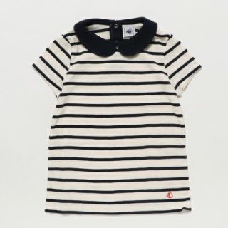 プチバトー(PETIT BATEAU)の3a 新品 プチバトー マリニエール衿つき半袖カットソー(Tシャツ/カットソー)