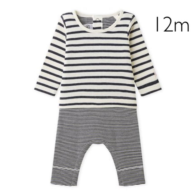 PETIT BATEAU(プチバトー)のゆー様専用☆12m プチバトー マリニエールセットアップロンパース キッズ/ベビー/マタニティのベビー服(~85cm)(ロンパース)の商品写真