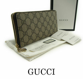 グッチ(Gucci)の新品 未使用品 グッチ ラウンドファスナー 長財布 ＰＶＣ ＧＧ柄 107(その他)