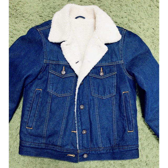 GU(ジーユー)の美品 ⭐️ GU ボアデニムジャケット Mサイズ 濃ブルー レディースのジャケット/アウター(Gジャン/デニムジャケット)の商品写真