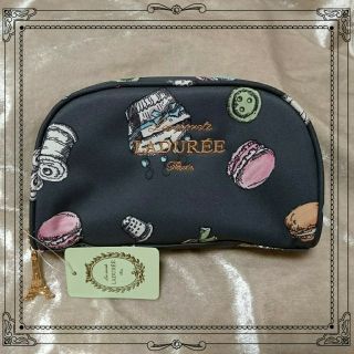 ラデュレ(LADUREE)の新品LADUREEマカロンポーチ グレー(ポーチ)