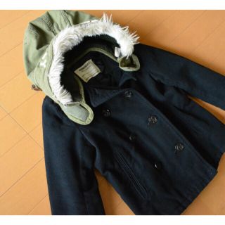 デニムダンガリー(DENIM DUNGAREE)のデニム&ダンガリー Ｐコート 130 フードワイヤー有り(ジャケット/上着)