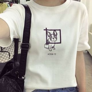 ボストンテリア柄Ｔシャツ③(その他)