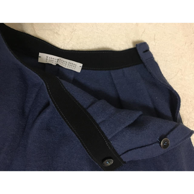DEUXIEME CLASSE(ドゥーズィエムクラス)のハリスワーフロンドン  ウールスカート  ブルー レディースのスカート(ひざ丈スカート)の商品写真