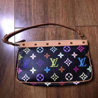 ルイヴィトン(LOUIS VUITTON)の値下げ！！LOUIS VUITTON  マルチカラー モノグラム ポーチ(ポーチ)