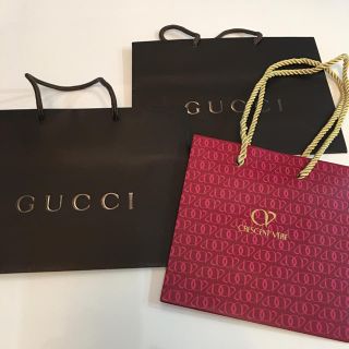 GUCCIショプ袋2枚クレサンベール1枚(ショップ袋)