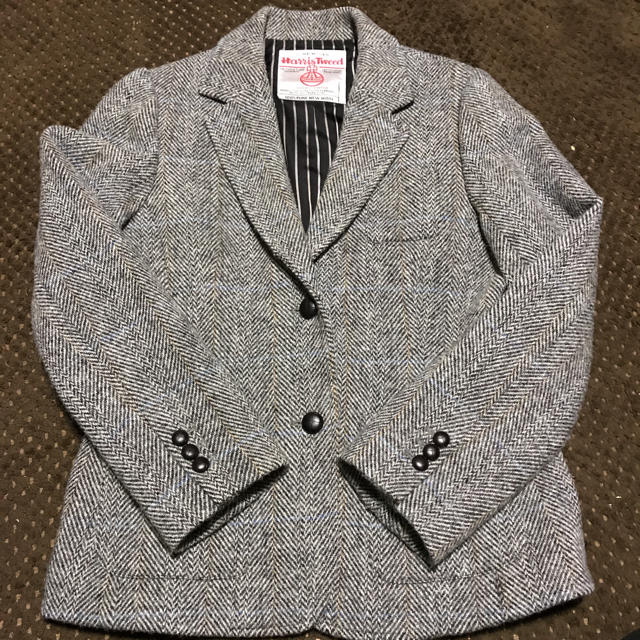 Harris Tweed(ハリスツイード)のハリスツイード ジャケットLサイズ【最終値下げ】 レディースのジャケット/アウター(テーラードジャケット)の商品写真