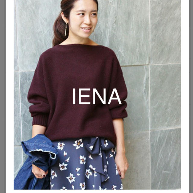 IENA ボルドー ニット