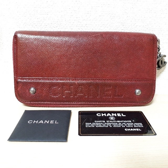 CHANEL(シャネル)のCHANEL 長財布 レッド 赤 レディースのファッション小物(財布)の商品写真