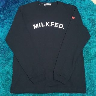 ミルクフェド(MILKFED.)のMILKFED.★新品ロゴ入りオーバーｻｲｽﾞロンＴ★Ｆブラック(Tシャツ(長袖/七分))