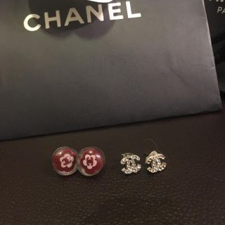 シャネル(CHANEL)のCHANEL ピアス二点 パヴェ＆クリスタル(ピアス)