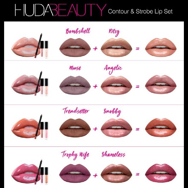 Sephora(セフォラ)の限定 HUDA BEAUTY Contour & Strobe LipSet コスメ/美容のベースメイク/化粧品(口紅)の商品写真