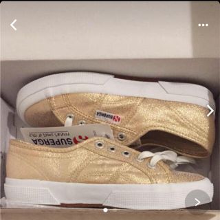 スペルガ(SUPERGA)の【新品未使用】スペルガ ゴールド(スニーカー)