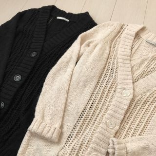 マウジー(moussy)のプー6721様【moussy】ボリュームケーブルニットカーディガン2着 紅茶(カーディガン)