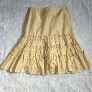 クレージュ(Courreges)のクレージュ＊シルク混 スカート(ひざ丈スカート)