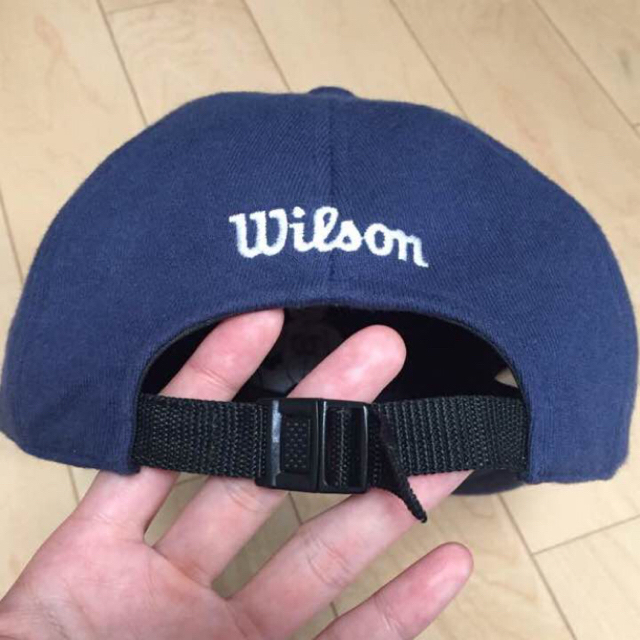 wilson(ウィルソン)のウィルソン 古着 USED キャップ クマ ベア ネイビー 紺 Wilson レディースの帽子(キャップ)の商品写真