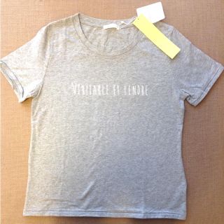 オペークドットクリップ(OPAQUE.CLIP)の【新品,未使用,タグ付】OPAQUE.CLIP,Tシャツ,グレー,タグ付(Tシャツ(半袖/袖なし))