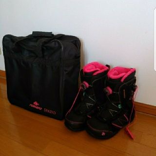 K2 - K2 スノーボードブーツ 24.5cm 黒×ピンク バッグ付 レディースの