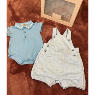 アルマーニ ジュニア(ARMANI JUNIOR)のアルマーニ ロンパース 3M 美品 箱付き(ロンパース)