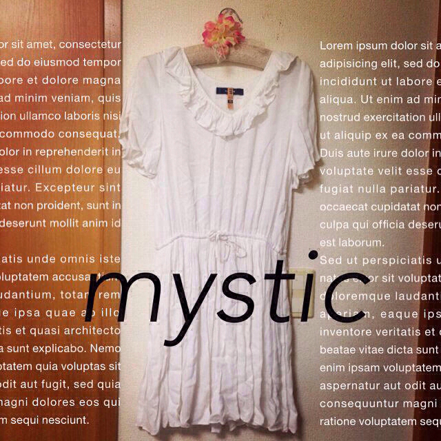 mystic(ミスティック)のmystic♥︎ワンピ 白 レディースのワンピース(ひざ丈ワンピース)の商品写真