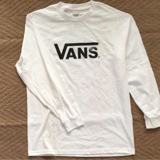 ヴァンズ(VANS)の【新品】VANSロゴ　ロンT　白　Lサイズ(Tシャツ/カットソー(七分/長袖))