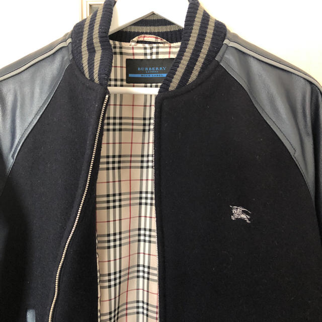 BURBERRY BLACK LABEL(バーバリーブラックレーベル)の値下げ！美品  希少 バーバリースタジャン ブラレ ブルレ メンズのジャケット/アウター(スタジャン)の商品写真