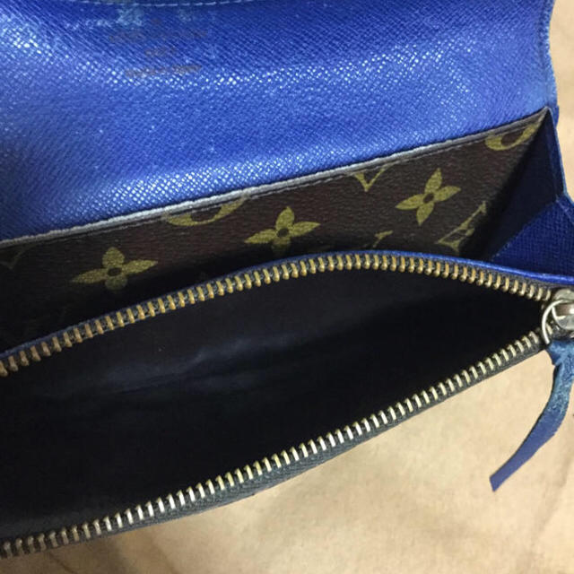 LOUIS VUITTON(ルイヴィトン)のルイヴィトン　ダミエ　長財布　ブルー レディースのファッション小物(財布)の商品写真