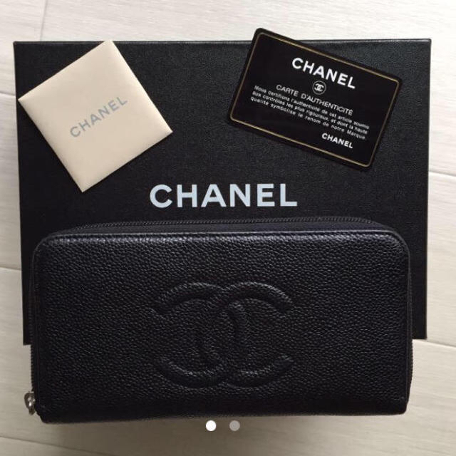 レディースCHANEL ラウンドファスナー長財布