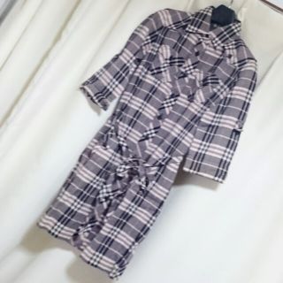 バーバリー(BURBERRY)の◆148 BURBERRY BLUE LABEL　ピンクチェックワンピース 36(ひざ丈ワンピース)