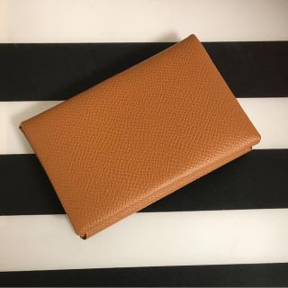 エルメス(Hermes)の【新品】HERMES エルメス 名刺入れ カードケース カルヴィ ゴールド(名刺入れ/定期入れ)