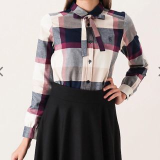 バーバリーブルーレーベル(BURBERRY BLUE LABEL)のブルーレーベル クレストブリッジ  ネルシャツ 人気 完売(シャツ/ブラウス(長袖/七分))