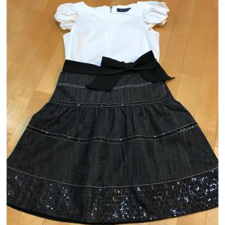 トゥービーシック(TO BE CHIC)のTO BE CHIC♡デニムスカート♡美品(ひざ丈スカート)