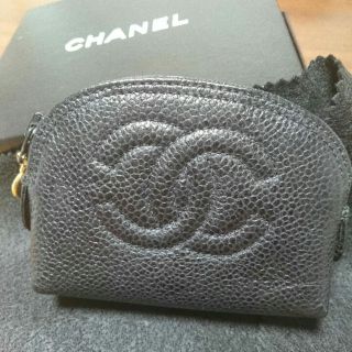 シャネル(CHANEL)のCHANEL 小銭入れ キャビアスキン 美品！正規品！財布 カード入れ！ポーチ(コインケース)