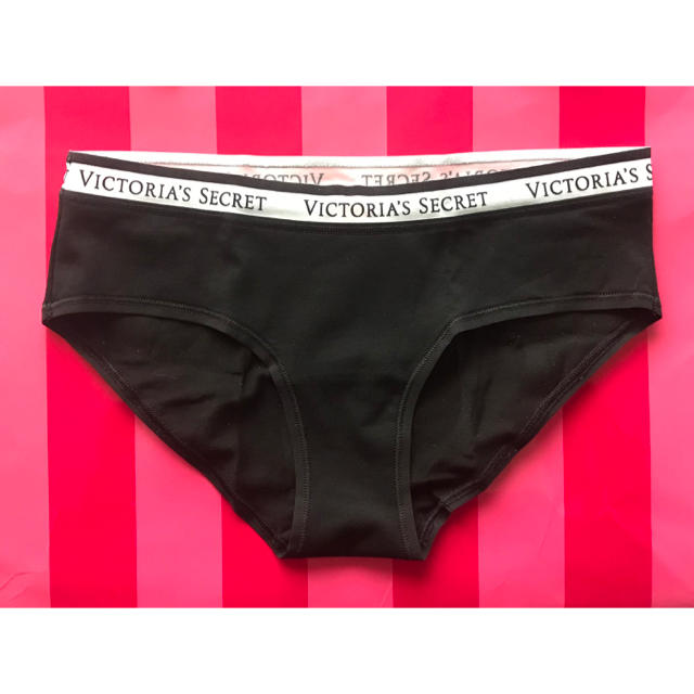 Victoria's Secret(ヴィクトリアズシークレット)の新品ヴィクトリアシークレットロゴショーツ黒M レディースの下着/アンダーウェア(ショーツ)の商品写真
