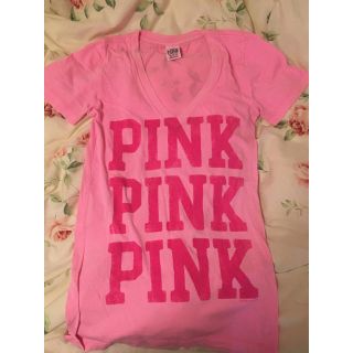 ヴィクトリアズシークレット(Victoria's Secret)のVictoria's Secret  深Vネック Tシャツ XS(Tシャツ(半袖/袖なし))