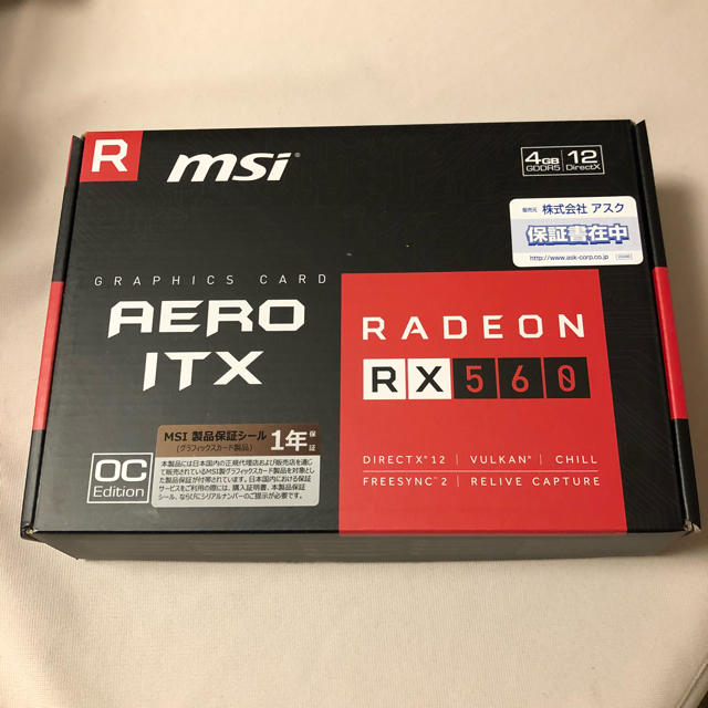 Radeon RX 560 AERO ITX 4G OCのサムネイル