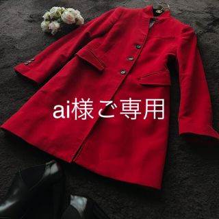 ザラ(ZARA)のZARA woman素敵な深い赤の大人レッドコート(ロングコート)