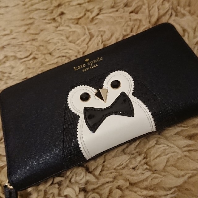 新品タグ付 kate spade ペンギン モチーフ 長財布 レアアイテム