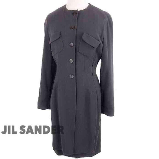 Jil Sander(ジルサンダー)のジルサンダー JIL SANDER ワンピース ダークグレー ジャケット レディースのワンピース(ひざ丈ワンピース)の商品写真