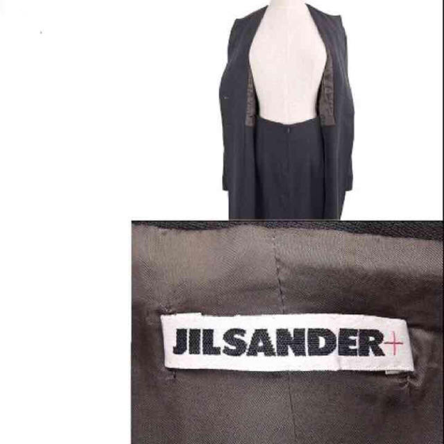 Jil Sander(ジルサンダー)のジルサンダー JIL SANDER ワンピース ダークグレー ジャケット レディースのワンピース(ひざ丈ワンピース)の商品写真