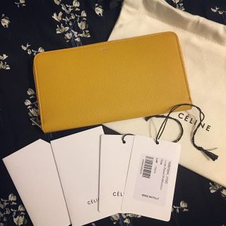 セリーヌ(celine)のバイカラー セリーヌ💕長財布 イエロー トープ(財布)