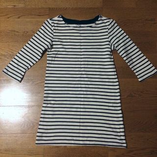 ユニクロ(UNIQLO)のボーダーワンピ(ミニワンピース)