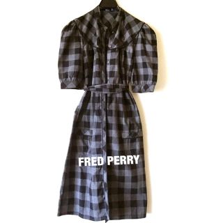 フレッドペリー(FRED PERRY)のフレッドペリー ブロックチェック ワンピース パフ袖 ひなぎく様専用(ひざ丈ワンピース)