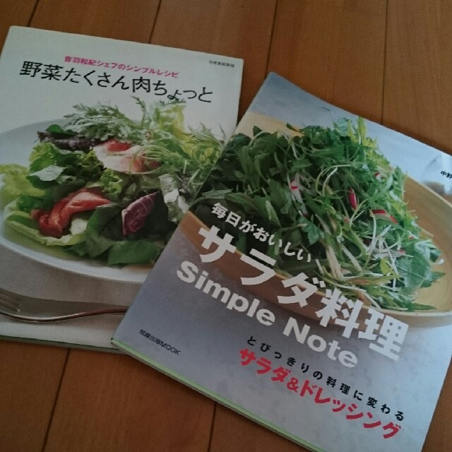 毎日がおいしいサラダ料理 中野 佐和子 野菜たくさん肉ちょっと 音羽 和紀 2冊 エンタメ/ホビーの本(住まい/暮らし/子育て)の商品写真