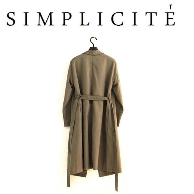 Simplicite(シンプリシテェ)の新品（F）SIMPLICITE ジョイントワークス（カーキ） レディースのジャケット/アウター(スプリングコート)の商品写真