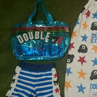 ダブルビー(DOUBLE.B)のDOUBLE.B プールバッグ、ラップタオル、水着100cmセット(水着)