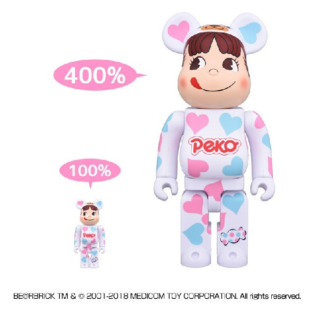 送料込 BE@RBRICK ペコちゃん ハート 100% & 400% 送料込 BE@RBRICK ペコちゃん ハート 100% & 400%