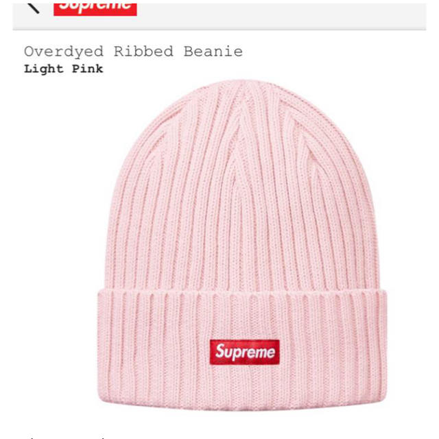 【国内正規】17SS Supreme Beanie Light Pink